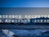 番茄影视像校准：先校证据是不是不够，再把单位补到图旁（读完更清楚）