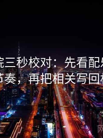 蜂鸟影院三秒校对：先看配乐是不是带节奏，再把相关写回相关