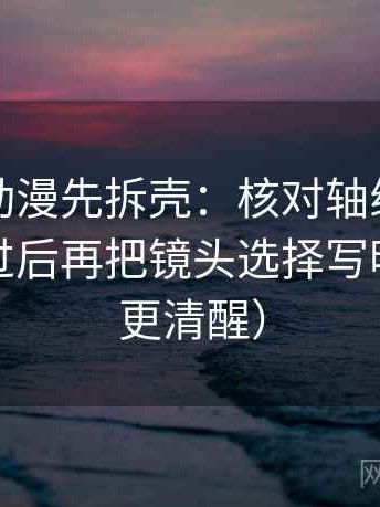 读樱花动漫先拆壳：核对轴线起点是不是动过后再把镜头选择写明（读完更清醒）