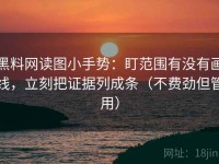 黑料网读图小手势：盯范围有没有画线，立刻把证据列成条（不费劲但管用）