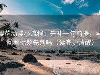 樱花动漫小流程：先补一句前提，再回看标题先判吗（读完更清醒）