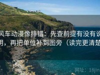 风车动漫像排错：先查前提有没有说明，再把单位补到图旁（读完更清楚）