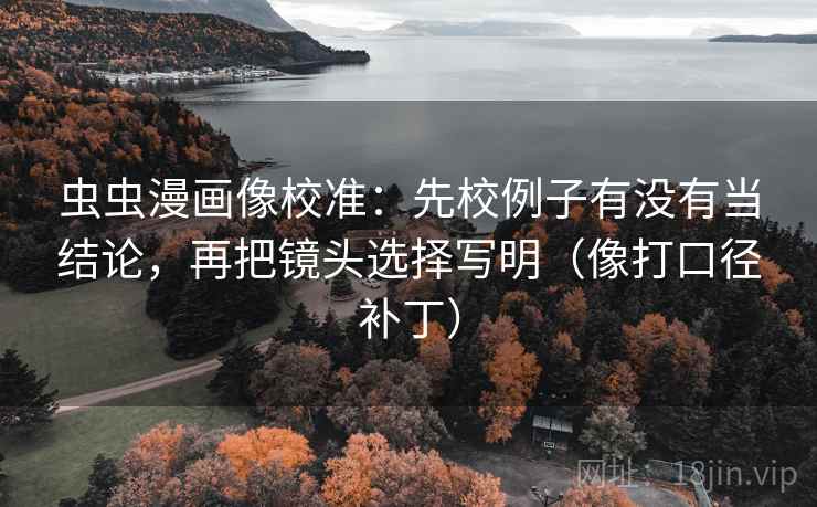 虫虫漫画像校准:先校例子有没有当结论,再把镜头选择写明(像打口径补丁) 虫虫漫画像校准:先校例子有没有当结论,再把镜头选择写明(像打口径补丁)